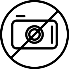 No Picture Taking Allowed Outline Icon Svg Set, Free Vectors File